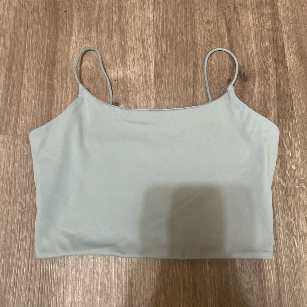 Garage light blue crop top